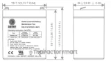 Sunny SN2.9-12 Rechargeable Battery, 12 V, 2.9 Ah photo 2