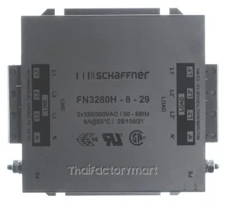 Schaffner FN 3280 Series 8A 520 V ac 60Hz Flange Mount RFI Filter, with Screw Terminals 3 Phase