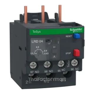 Schneider TeSys D Thermal Overload Relay LRD046, 0.4-0.63A, class 10A, 1NO+1NC, lugs