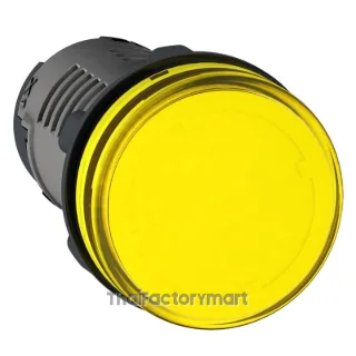 Dia 22, pilot light, 220V AC, yellow