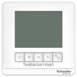 Thermostat, Spacelogic, fan coil on/off, standalone, LCD 5 Button, 2P, 3 fan, 240V, white รูปที่ 1