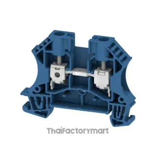 Feed-through terminal block, Screw connection, blue, 6 mm², 41 A, 800 V, Number of connections: 2
