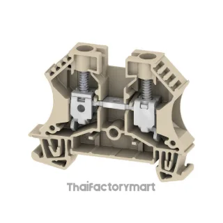 Feed-through terminal block, Screw connection, dark beige, 10 mm², 57 A, 1000 V, Number of connections: 2