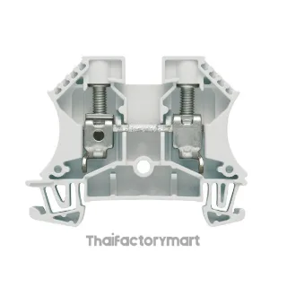 Feed-through terminal block, Screw connection, grey, 10 mm², 57 A, 1000 V, Number of connections: 2