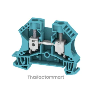 Feed-through terminal block, Screw connection, blue, 10 mm², 57 A, 1000 V, Number of connections: 2