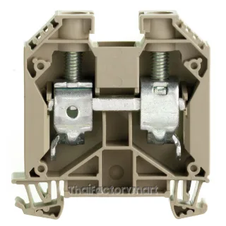 Feed-through terminal block, Screw connection, dark beige, 35 mm², 125 A, 1000 V, Number of connections: 2