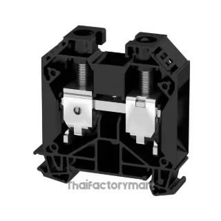 Feed-through terminal block, Screw connection, black, 35 mm², 125 A, 1000 V, Number of connections: 2