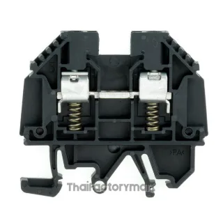 Feed-through terminal block, Screw connection, black, 4 mm², 32 A, 690 V, Number of connections: 2