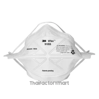 3M 9105s Vflex™ หน้ากากป้องกันฝุ่น ละออง มาตรฐาน N95 ขนาดเล็ก 3M Vflex™ Particulate Respirator, N95, 9105S, Small