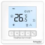 Thermostat, Spacelogic, fan coil on/off, standalone, LCD 5 Button, 2P, 3 fan, 240V, white รูปที่ 2