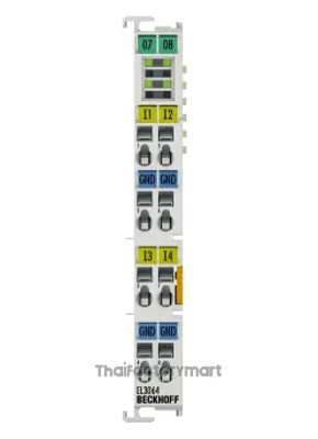 EL3064 EtherCAT Terminal, 4-channel analog input, voltage, 0…10 V, 12 bit, single-ended