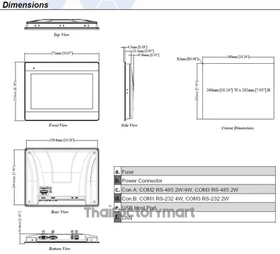 MT8106iP : HMI 10.1" TFT RS232,422,485,Ethernet photo 2