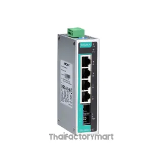MOXA EDS-205A-S-SC-T, Unmanaged switch with 4 10/100BastT(X) ports, and 1 100BaseFX single-mode port with SC connector , -40- 75°C