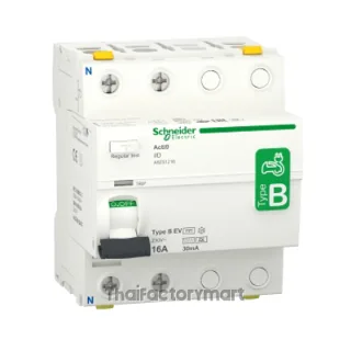 Schneider Electric A9Z51463 EV Charger 4โพล 63 แอมป์ Residual Current Circuit Breaker,Acti9 ilD4P 63A 30mA Type B, RCCB