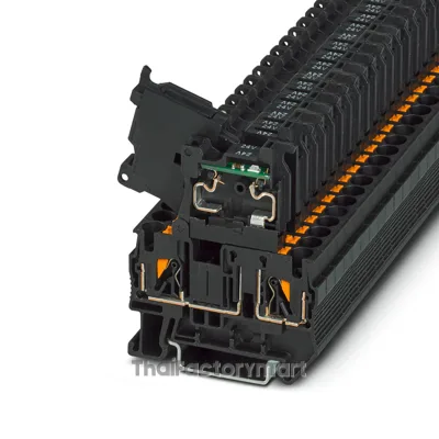 Phoenix Contact PT 4-HESILED 24 (5X20) Fuse modular terminal block (3211903), 4 mm², 6.3 A, 24 V, Push-in connection, Black รูปที่ 2