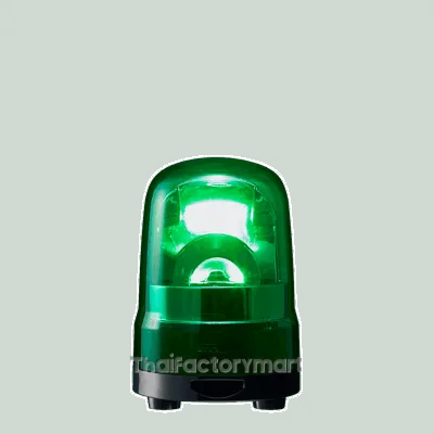 ไฟสัญญานเตือน ไฟหมุน ไฟไซเรน สีเขียว Ø100mm 12-24VDC Buzzer มีเสียง - Patlite - Rotating Beacon รูปที่ 2