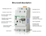 SUNTREE SQ8T-63 Automatic Transfer Switch (ATS), 2P, 63 A, 220 V #ST232263 รูปที่ 2