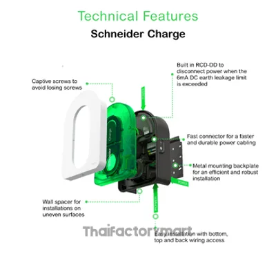 EVH5A22N2S , Charging station, Schneider Charge, 1P+N/3P+N, 1xT2S, 7.4/11/22kW, 16/32A photo 2
