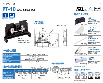 PT-10 : Terminal Blocks Screw Type 1.25mm. รูปที่ 2