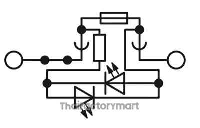 UT 4-HESILED 24 (5X20) - Fuse modular terminal block , Screw, 2 Poles, 600V, 6.3A, 0.14 ... 6mm², Black รูปที่ 2