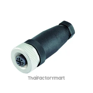99 0430 14 04 M12-A Female cable connector, Contacts: 4, 4.0-6.0 mm, unshielded, screw clamp, IP67, UL Brand : BINDER