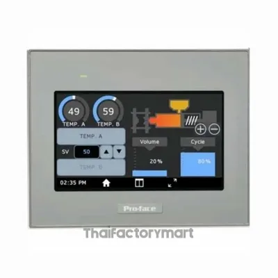 HMI 7"W touch panel display, 2COM, 2Ethernet, USB host&device, 24VDC, GP-ProEX model photo 2