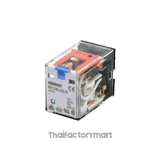 MY2N-GS-R AC24 Relay, plug-in, 8-pin, DPDT, 10 A, mechanical indicator, 24 VAC