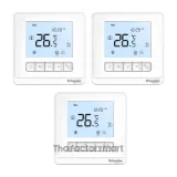 Thermostat, Spacelogic, fan coil on/off, standalone, LCD 5 Button, 2P, 3 fan, 240V, white รูปที่ 3