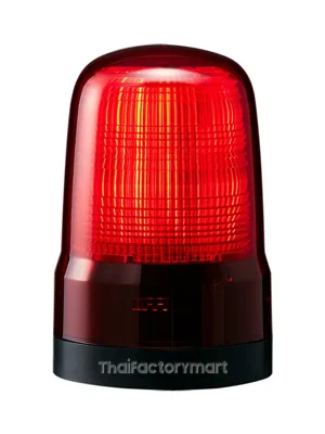 Beacon, Ø80mm Flashing, 100-240VAC, Red, Cable