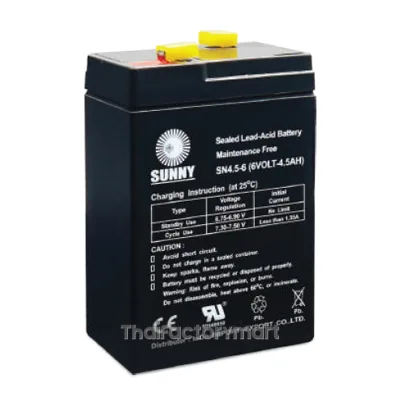 Sunny SN4.5-6 Rechargeable Battery, 6 V, 4.5 Ah photo 2