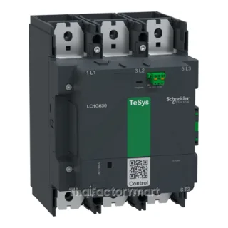 Schneider LC1G800KUEN High power contactor TeSys Giga, 3 pole (3NO), AC-3 <=440V 800A, standard version, 100…250V wide band AC/DC coil