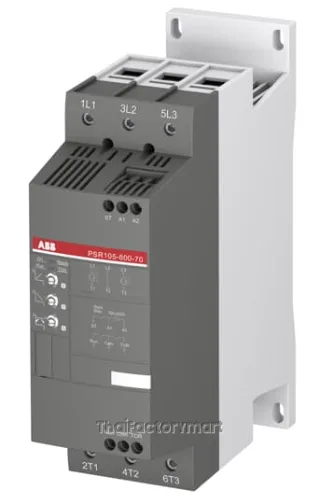 PSR105-600-70 ABB Softstarter, PSR Series, 105 A, 55 kW (400 V), 208...600 V AC