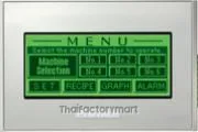 3.4” monochrome, 16 levels of grayscale, 3-color LED backlight Green/Orange/Red , RS-485 isolated , USB A/mini B, DC24V