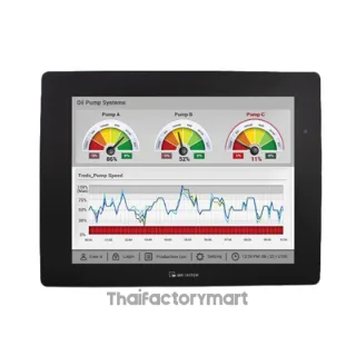 cMT2128X HMI with 12.1" TFT LCD Display Resistive Touch Screen Dual Ethernet ports Quad-core RISC CPU, 1GB RAM, 4GB Flash, 1xGbE LAN, 1xLAN, 3xCOM, 24VDC-in