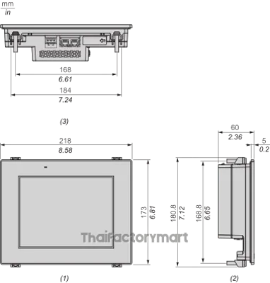 Pro-face GP6000 PFXGP6400TAD 7.5-inch VGA Analog DC Touch HMI รูปที่ 2